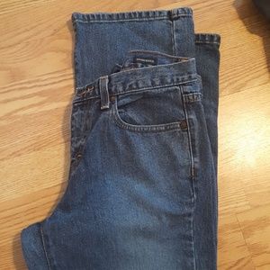 LOW Rise boot cut blue jeans